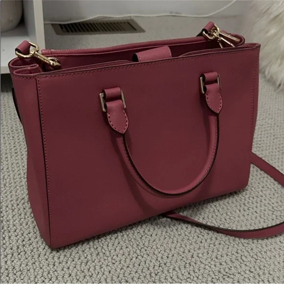 Michael Kors Raspberry Satchel Bag - Picture 2 of 5